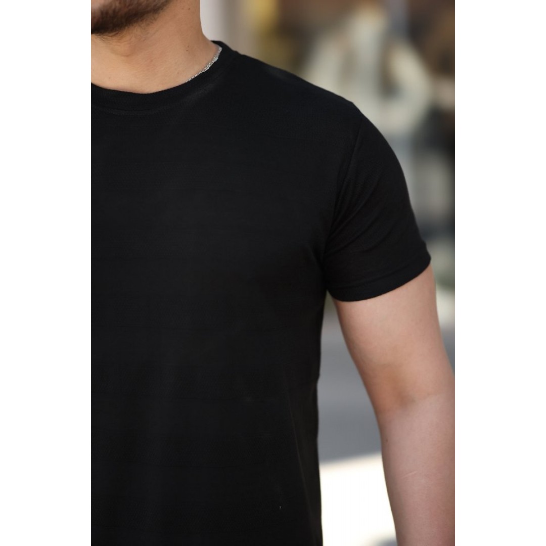 Erkek Mini Jakarlı Kısa Kollu T-shirt - 161228 Erkek Mini Jakarlı Kısa Kollu T-shirt - 161228