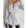 Kadın Kemer Detaylı Pamuk Polyester Gömlek Elbise - 154279
