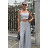 Crop Plazzo Pantolon Takım 10155-08 159246 Crop Plazzo Pantolon Takım 10155-08 159246