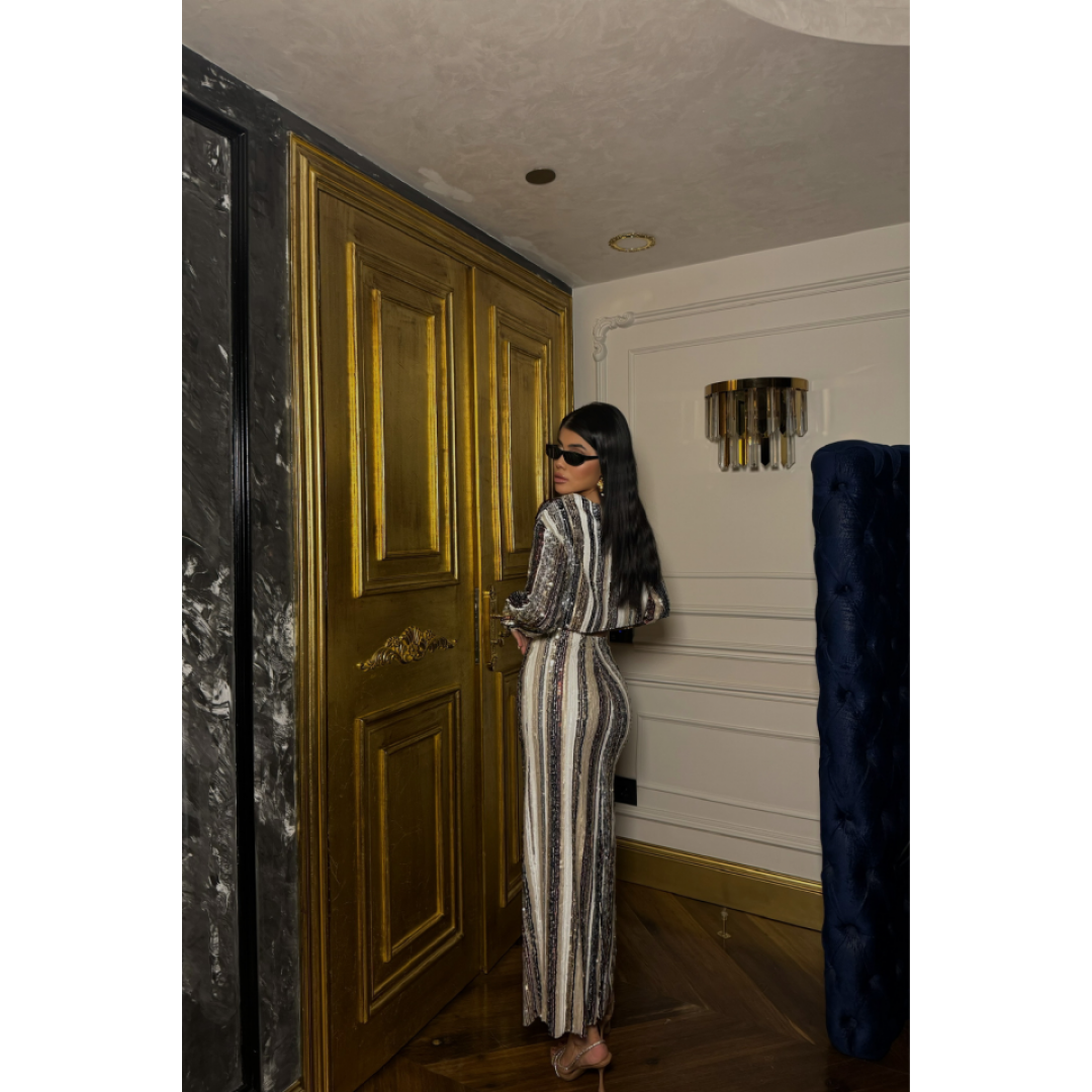 ŞERİT PAYET CROP BLUZ - YIRTMAÇLI ETEK TAKIM - Siyah - 151193 ŞERİT PAYET CROP BLUZ - YIRTMAÇLI ETEK TAKIM - Siyah - 151193