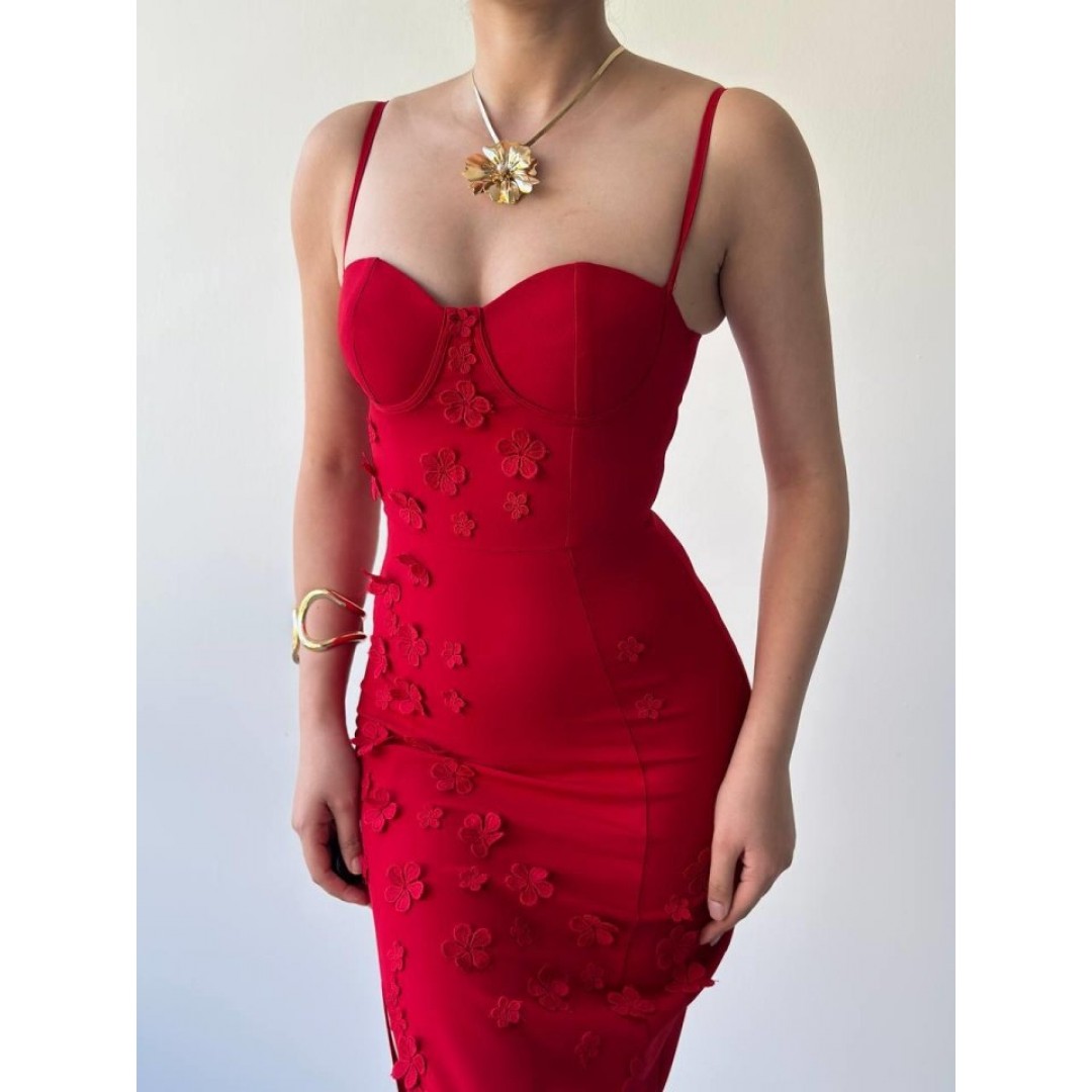 Stor Gül Detaylı Elbise 161371 Stor Gül Detaylı Elbise 161371