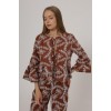 Fiyonk Bağlamalı Brode Bluz - Kahve 162572 Fiyonk Bağlamalı Brode Bluz - Kahve 162572