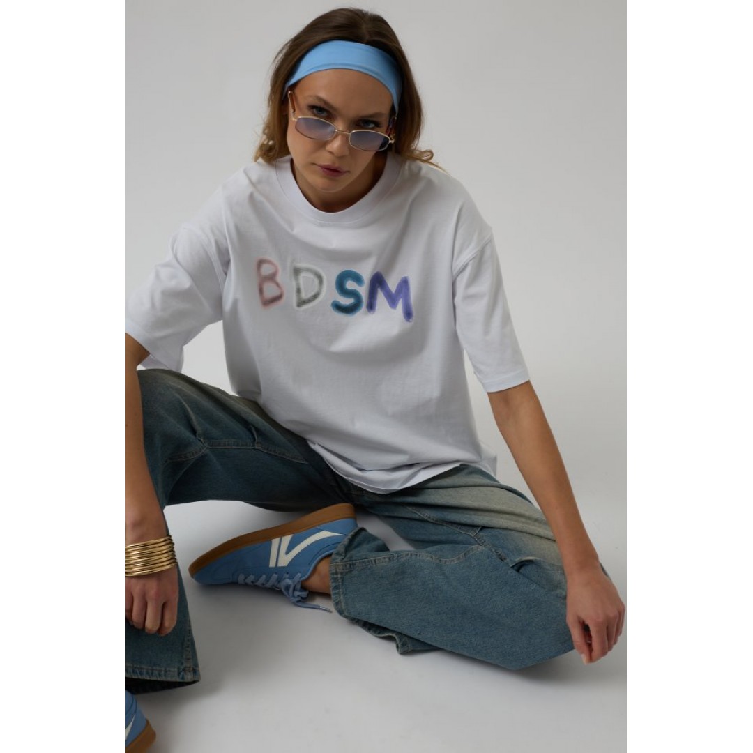 Sırt Ve Ön Baskılı Oversize T-Shirt