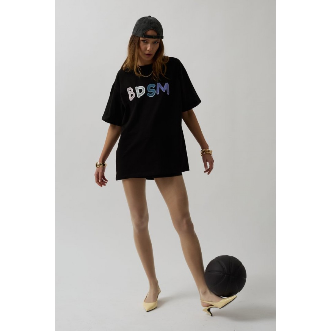 Sırt Ve Ön Baskılı Oversize T-Shirt