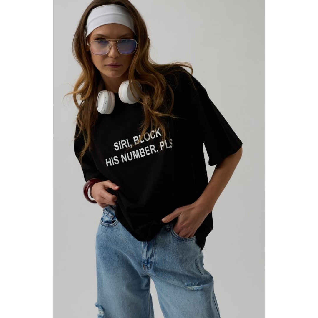 Ön Baskılı Oversize T-Shirt