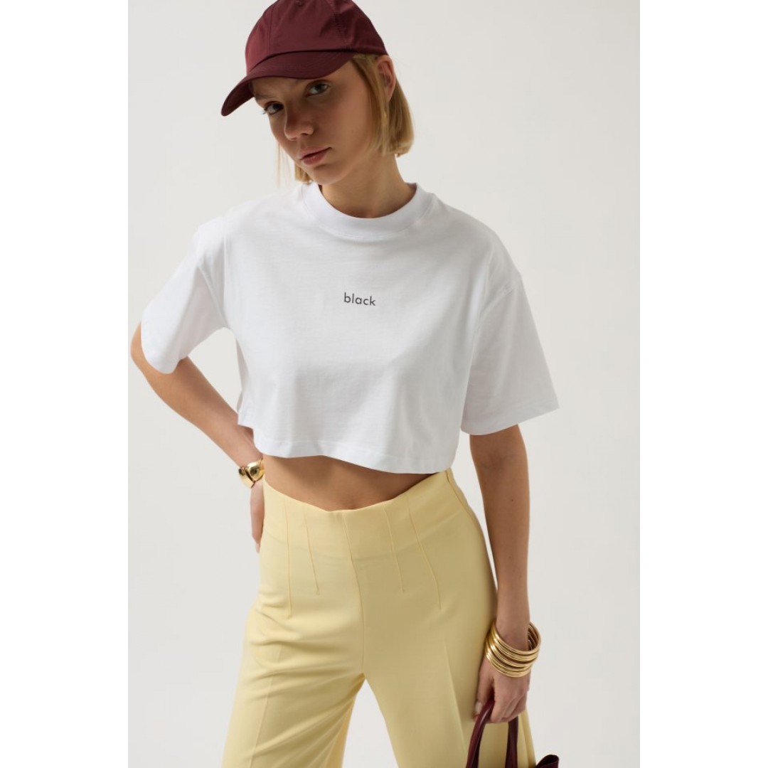 Baskılı Crop T-Shirt