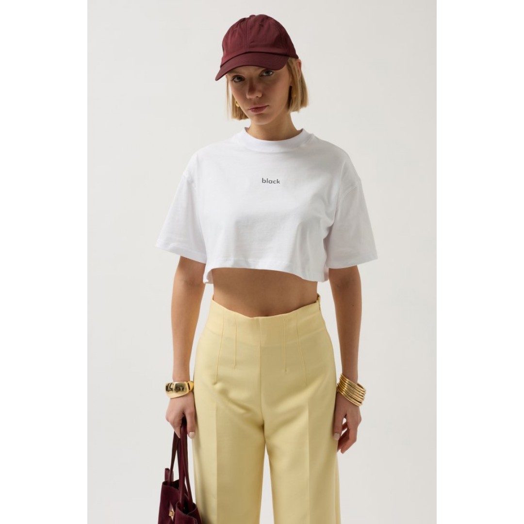 Baskılı Crop T-Shirt 149389 Baskılı Crop T-Shirt 149389