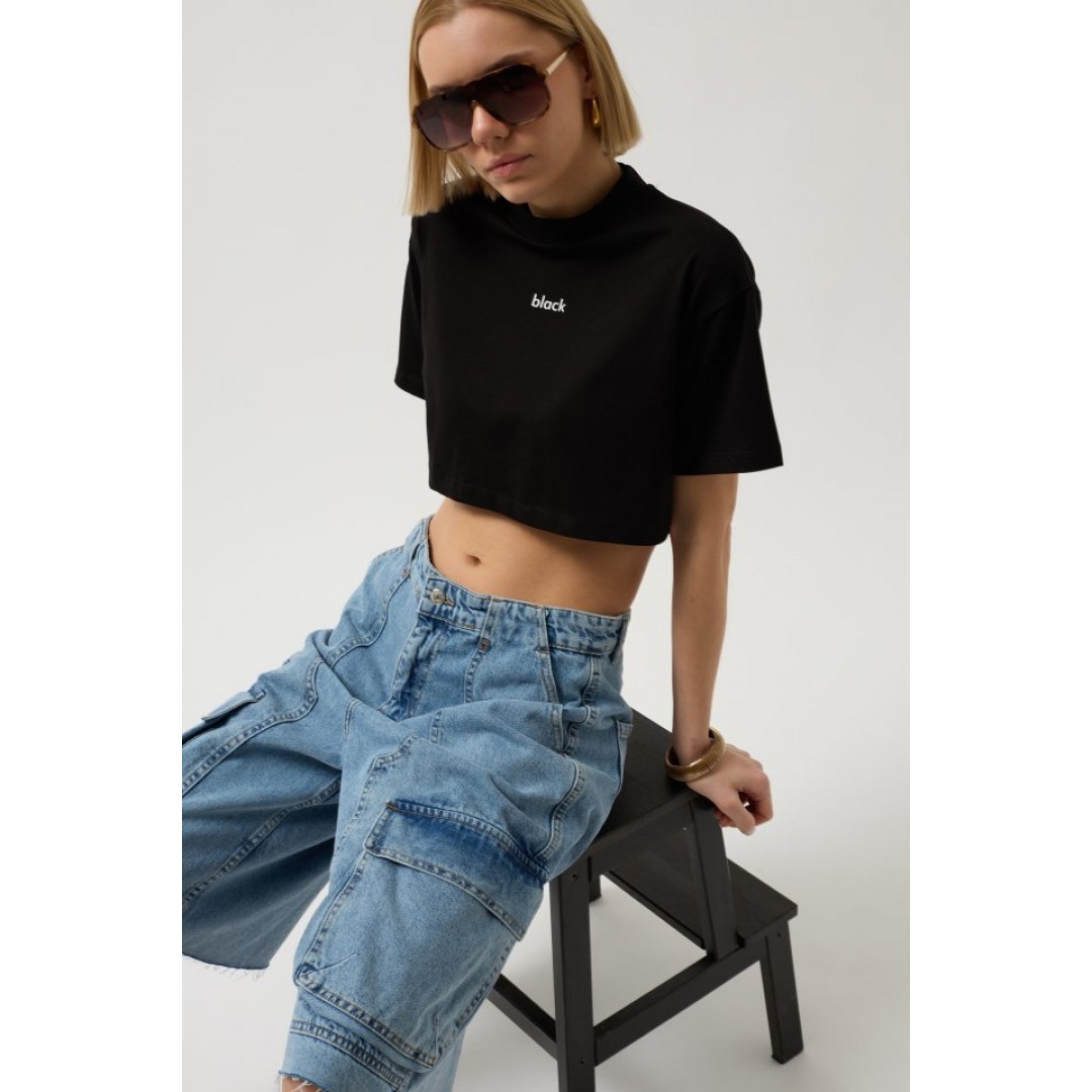 Baskılı Crop T-Shirt