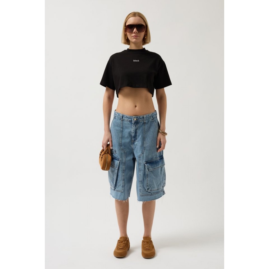 Baskılı Crop T-Shirt 149390 Baskılı Crop T-Shirt 149390