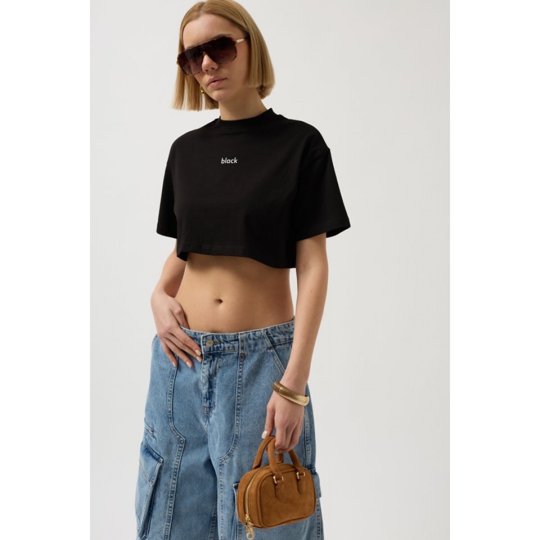 Baskılı Crop T-Shirt 149390 Baskılı Crop T-Shirt 149390
