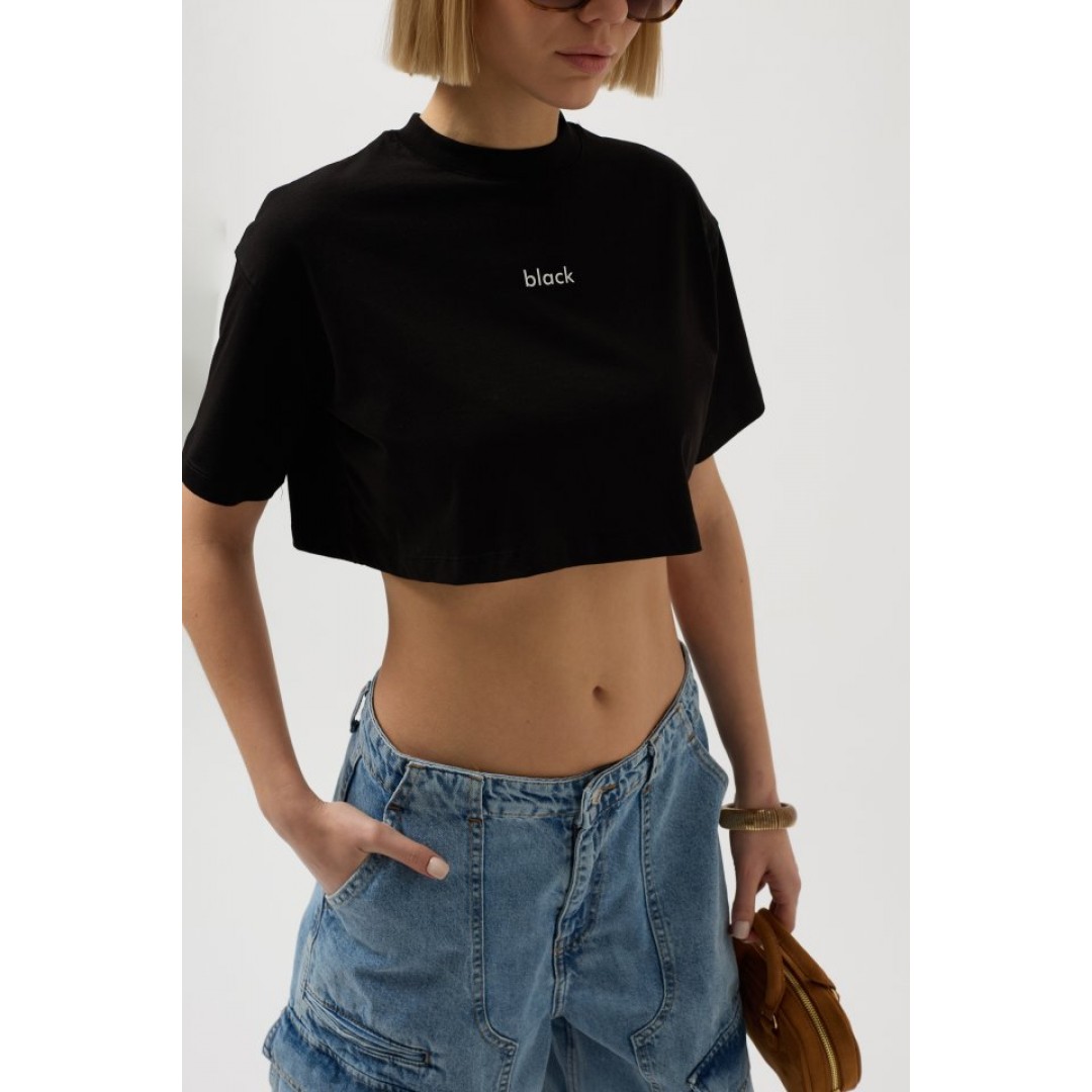 Baskılı Crop T-Shirt 149390 Baskılı Crop T-Shirt 149390