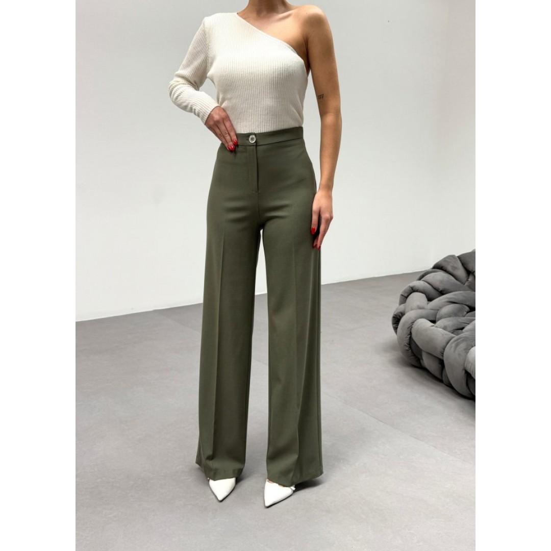230 Gr Poly Viscose Lycra Metal Düğme Palazzo Pantolon 149811 230 Gr Poly Viscose Lycra Metal Düğme Palazzo Pantolon 149811