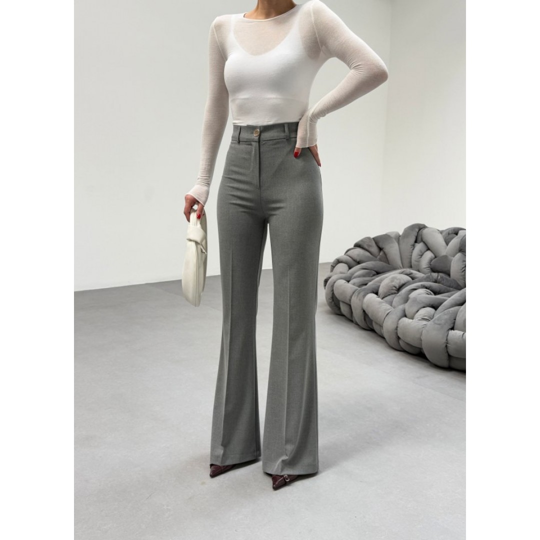 230 Gr Poly Viscose Full Lycra İspanyol Paça Pantolon 149972 230 Gr Poly Viscose Full Lycra İspanyol Paça Pantolon 149972