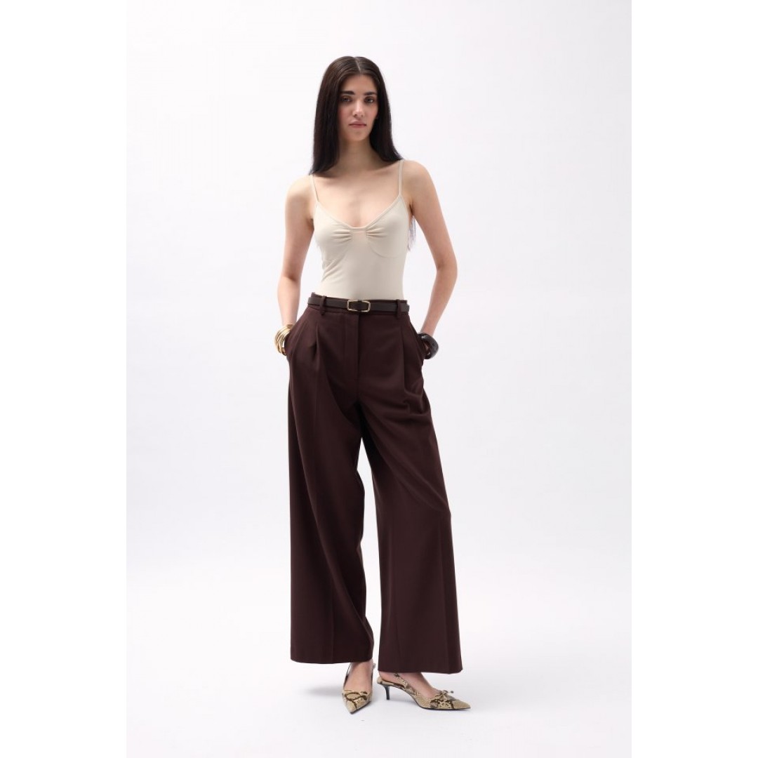 Önü Büzgülü Askılı Bodysuit 151162 Önü Büzgülü Askılı Bodysuit 151162