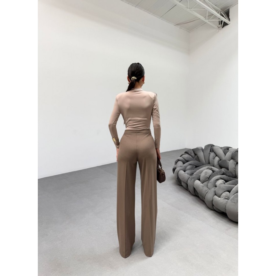 230 Gr Poly Viscose Lycra Metal Düğme Palazzo Pantolon 151270 230 Gr Poly Viscose Lycra Metal Düğme Palazzo Pantolon 151270
