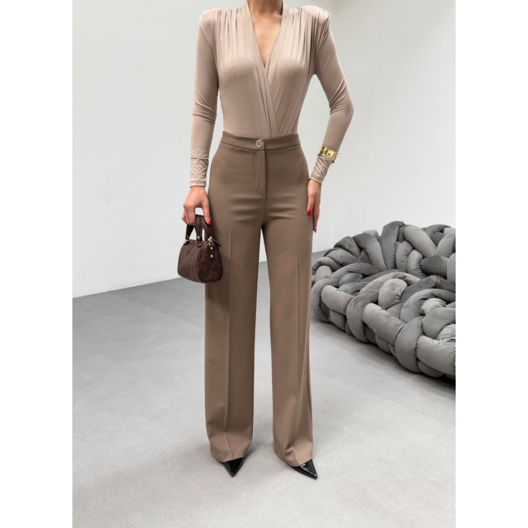 230 Gr Poly Viscose Lycra Metal Düğme Palazzo Pantolon 151270 230 Gr Poly Viscose Lycra Metal Düğme Palazzo Pantolon 151270