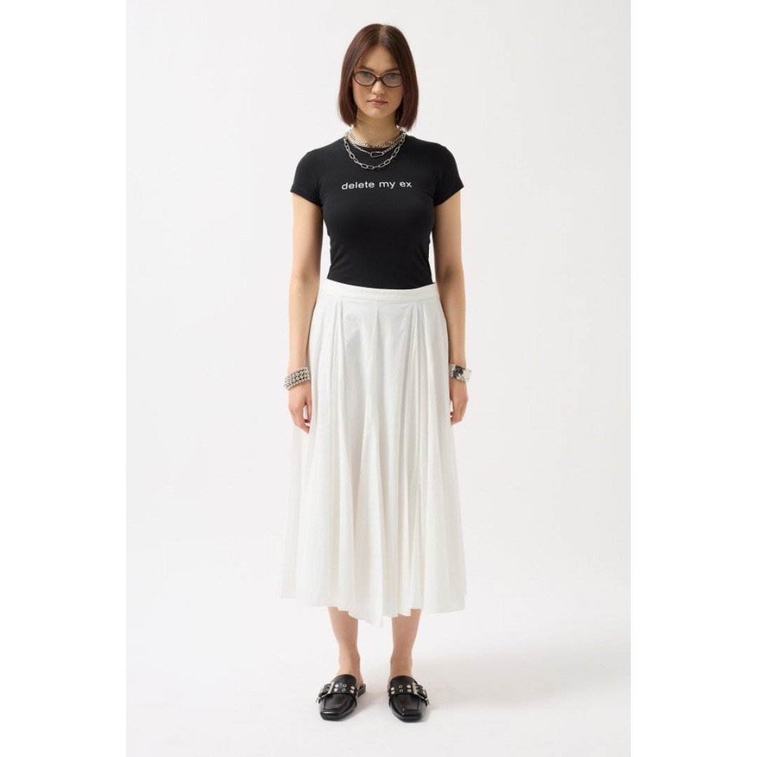 Baskılı Likralı Crop T-Shirt 151642 Baskılı Likralı Crop T-Shirt 151642