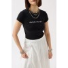 Baskılı Likralı Crop T-Shirt 151642 Baskılı Likralı Crop T-Shirt 151642