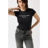 Baskılı Likralı Crop T-Shirt 151644 Baskılı Likralı Crop T-Shirt 151644