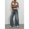 Düşük Bel Diz Katlı Jean - 152232 Düşük Bel Diz Katlı Jean - 152232