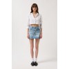 Asimetrik Kemer Denim Mini Etek - 153200 Asimetrik Kemer Denim Mini Etek - 153200