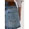 Asimetrik Kemer Denim Mini Etek - 153200 Asimetrik Kemer Denim Mini Etek - 153200