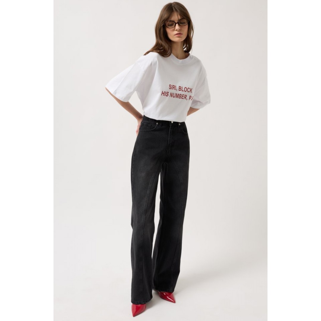 Dikiş Detay Geniş Paça Jean - 153205 Dikiş Detay Geniş Paça Jean - 153205