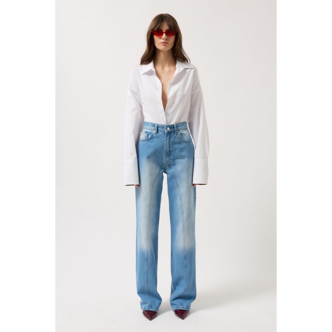 Dikiş Detay Geniş Paça Jean - 153206 Dikiş Detay Geniş Paça Jean - 153206