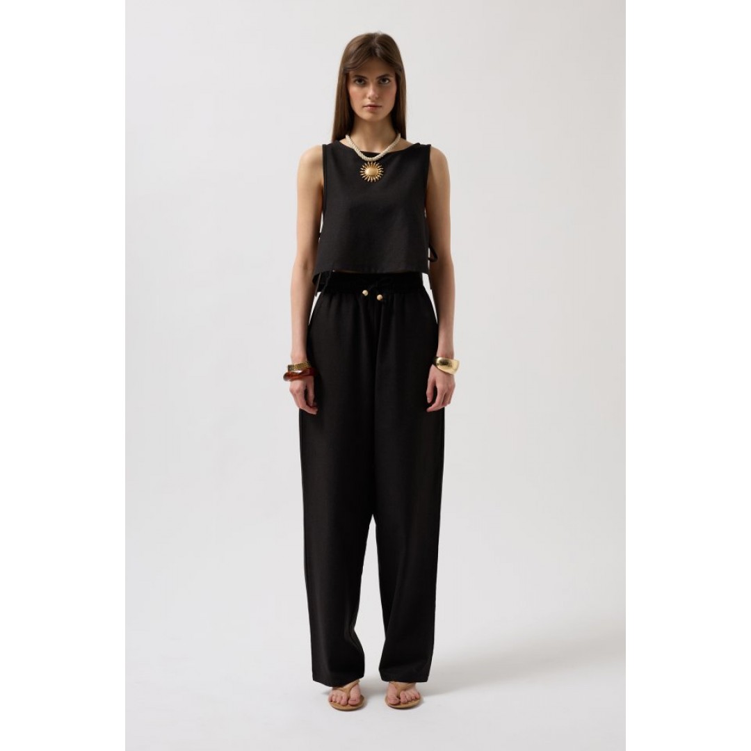 Yandan Bağlamalı Crop Bluz 156005 Yandan Bağlamalı Crop Bluz 156005