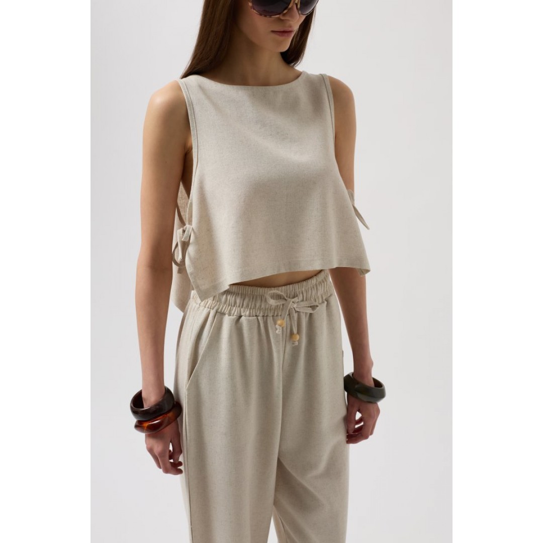Yandan Bağlamalı Crop Bluz 156006 Yandan Bağlamalı Crop Bluz 156006
