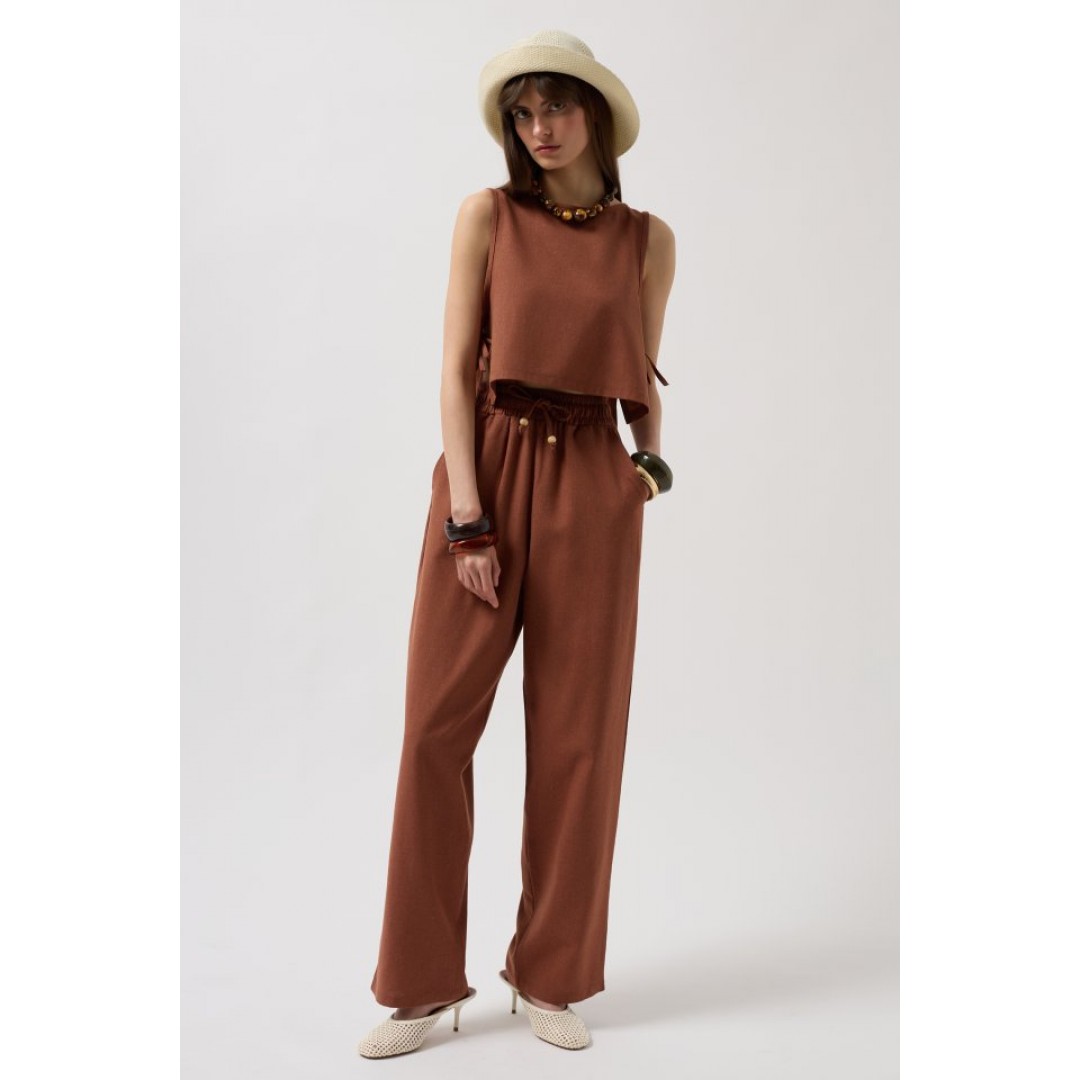 Yandan Bağlamalı Crop Bluz 156007 Yandan Bağlamalı Crop Bluz 156007