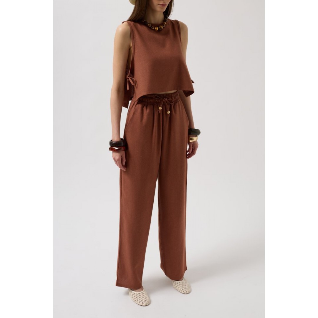 Yandan Bağlamalı Crop Bluz 156007 Yandan Bağlamalı Crop Bluz 156007