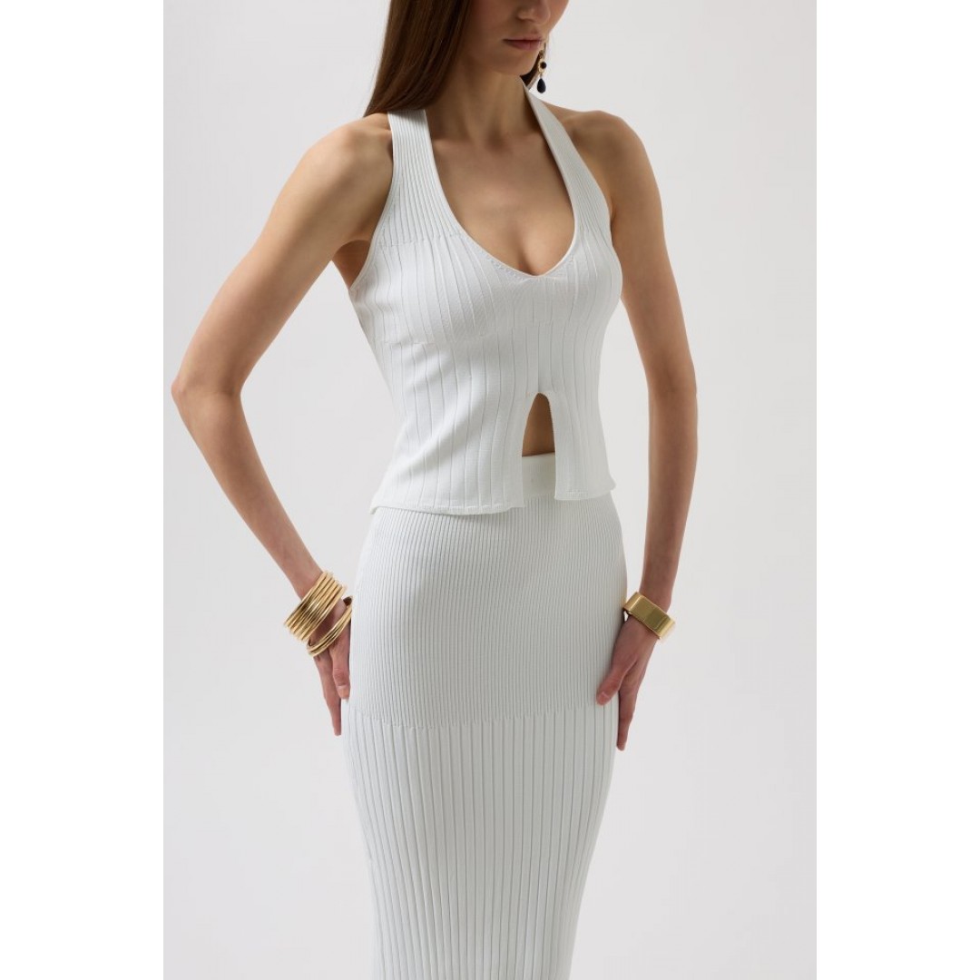 V Detay Dokulu Crop Bluz 156008 V Detay Dokulu Crop Bluz 156008