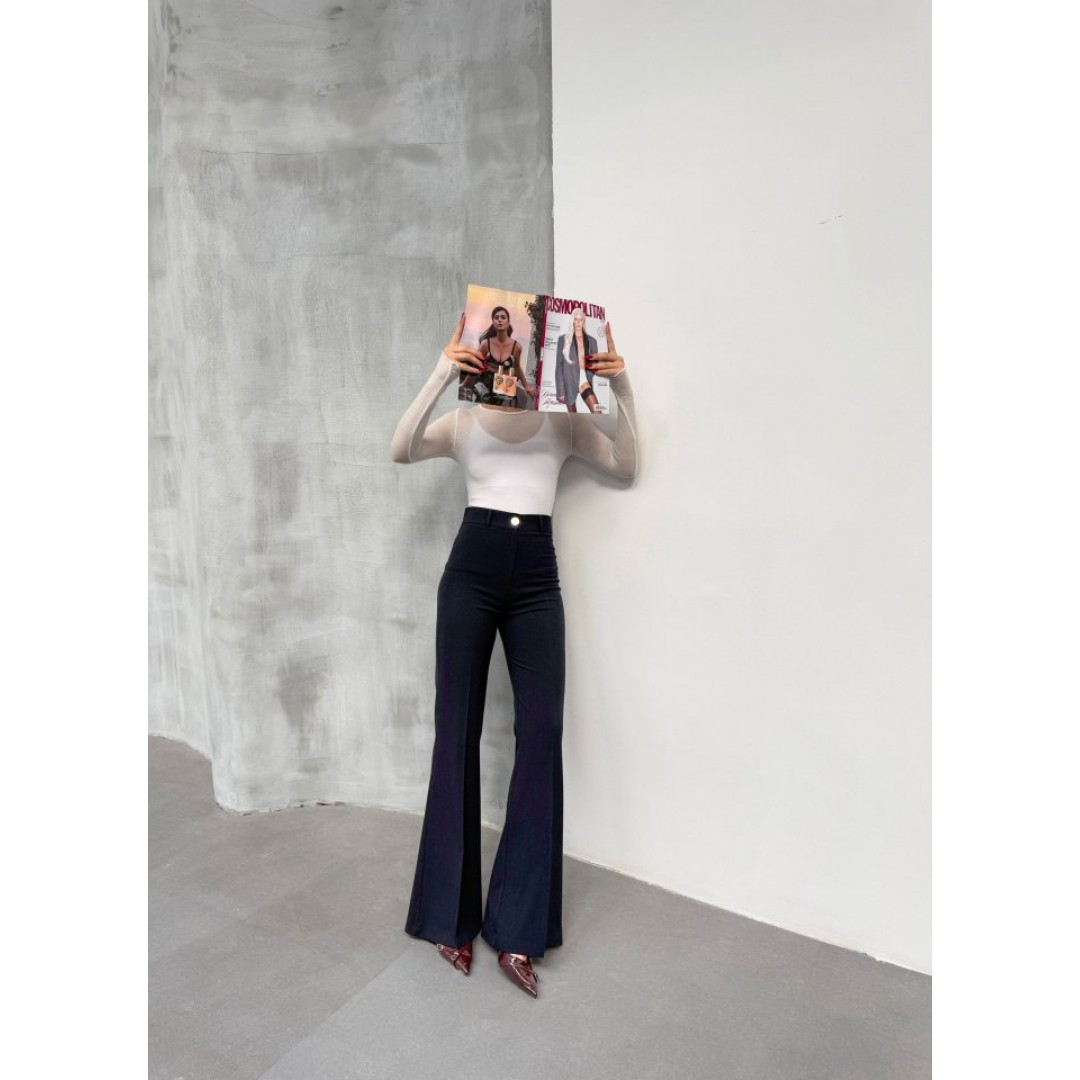 230 Gr Poly Viscose Full Lycra İspanyol Paça Pantolon