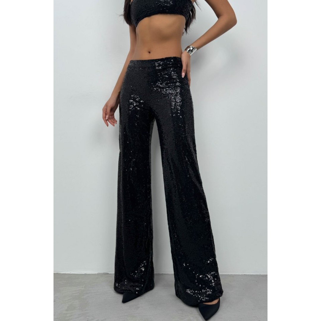 Payetli Wide Leg Pantolon 157262 Payetli Wide Leg Pantolon 157262