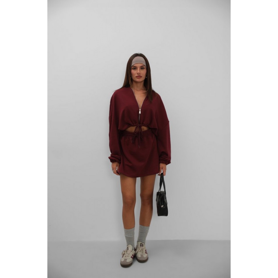 Beli Lastikli Fermuarlı Sweatshirt 157269 Beli Lastikli Fermuarlı Sweatshirt 157269
