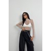 Uzun Kol Boyunlu Tül Bluz 158646 Uzun Kol Boyunlu Tül Bluz 158646