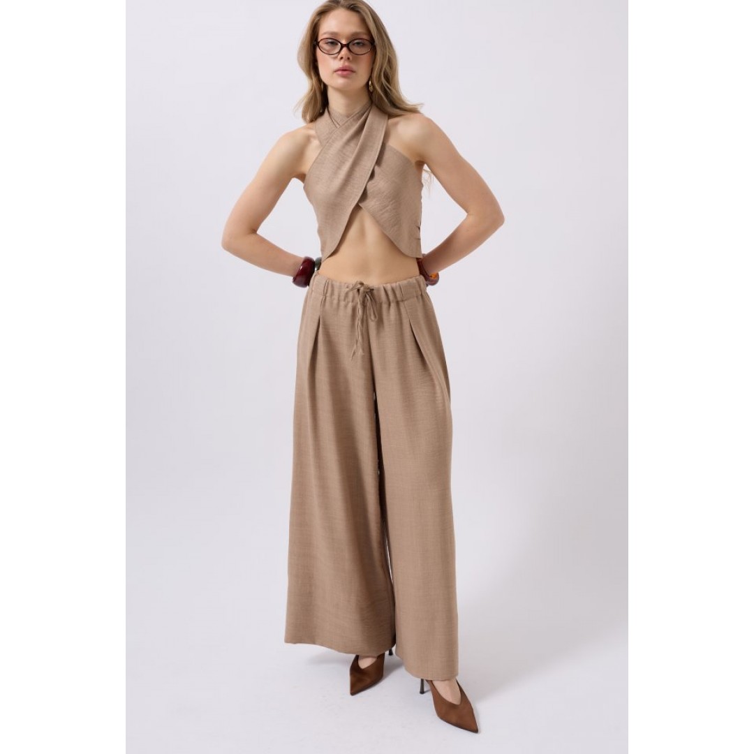 Düşük Bel Oversize Keten Pantolon 159285 Düşük Bel Oversize Keten Pantolon 159285