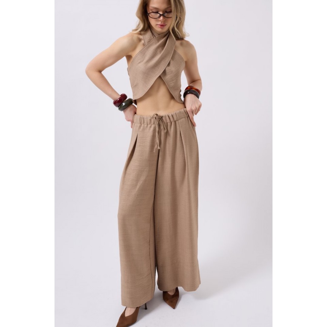 Düşük Bel Oversize Keten Pantolon 159285 Düşük Bel Oversize Keten Pantolon 159285