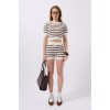 Örgü Detay Çizgili Crop Bluz 159298 Örgü Detay Çizgili Crop Bluz 159298
