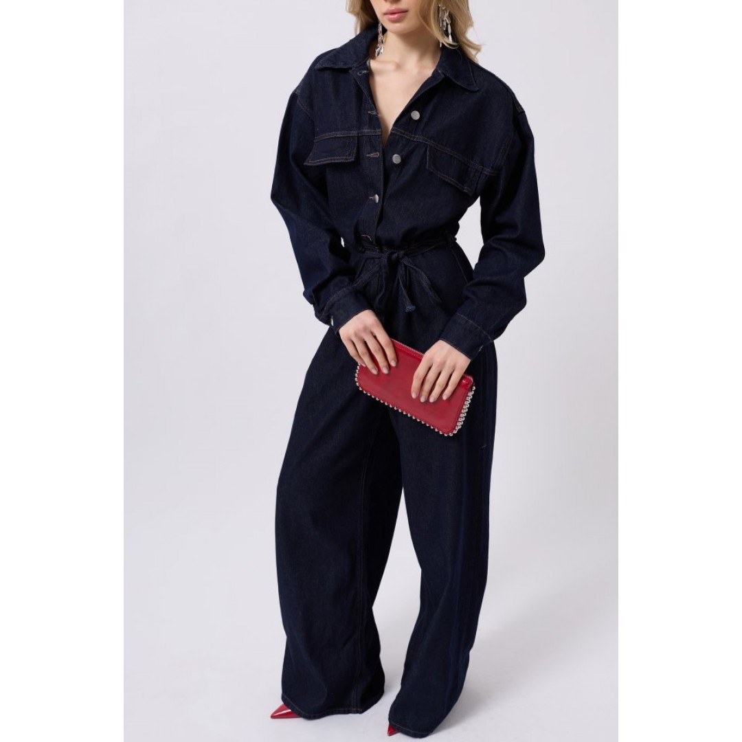 Düğme Detaylı Denim Tulum 159302 Düğme Detaylı Denim Tulum 159302