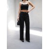 Arkasi Lasti̇kli̇ Pi̇leli̇ Dökümlü Wide Leg Pantolon - 159340