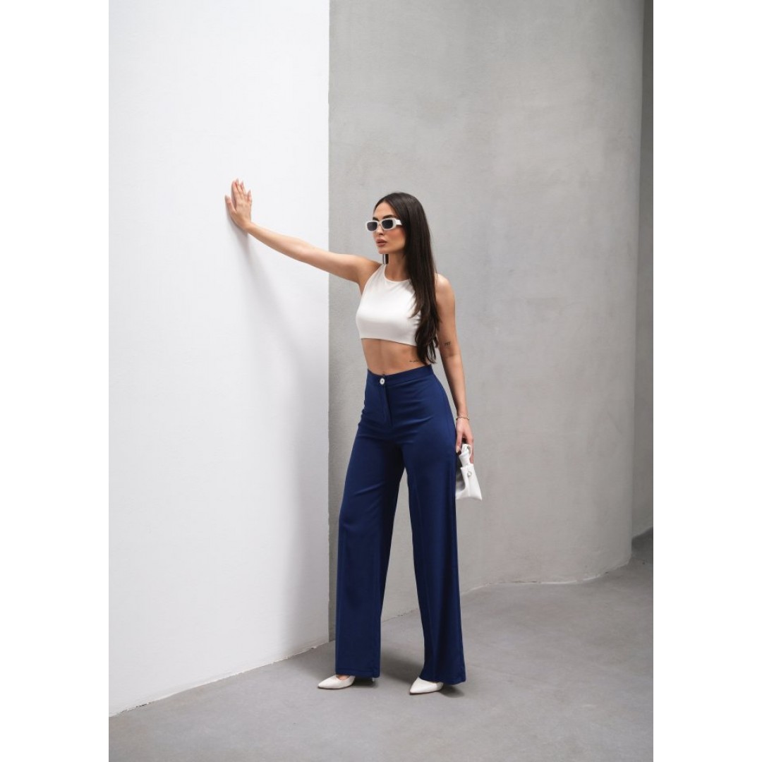 Yüksek Bel Straight Fit Palazzo Pantolon 159524