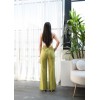 Beli̇ Lasti̇kli̇ Ve Bağcikli Keten Pantolon 159553
