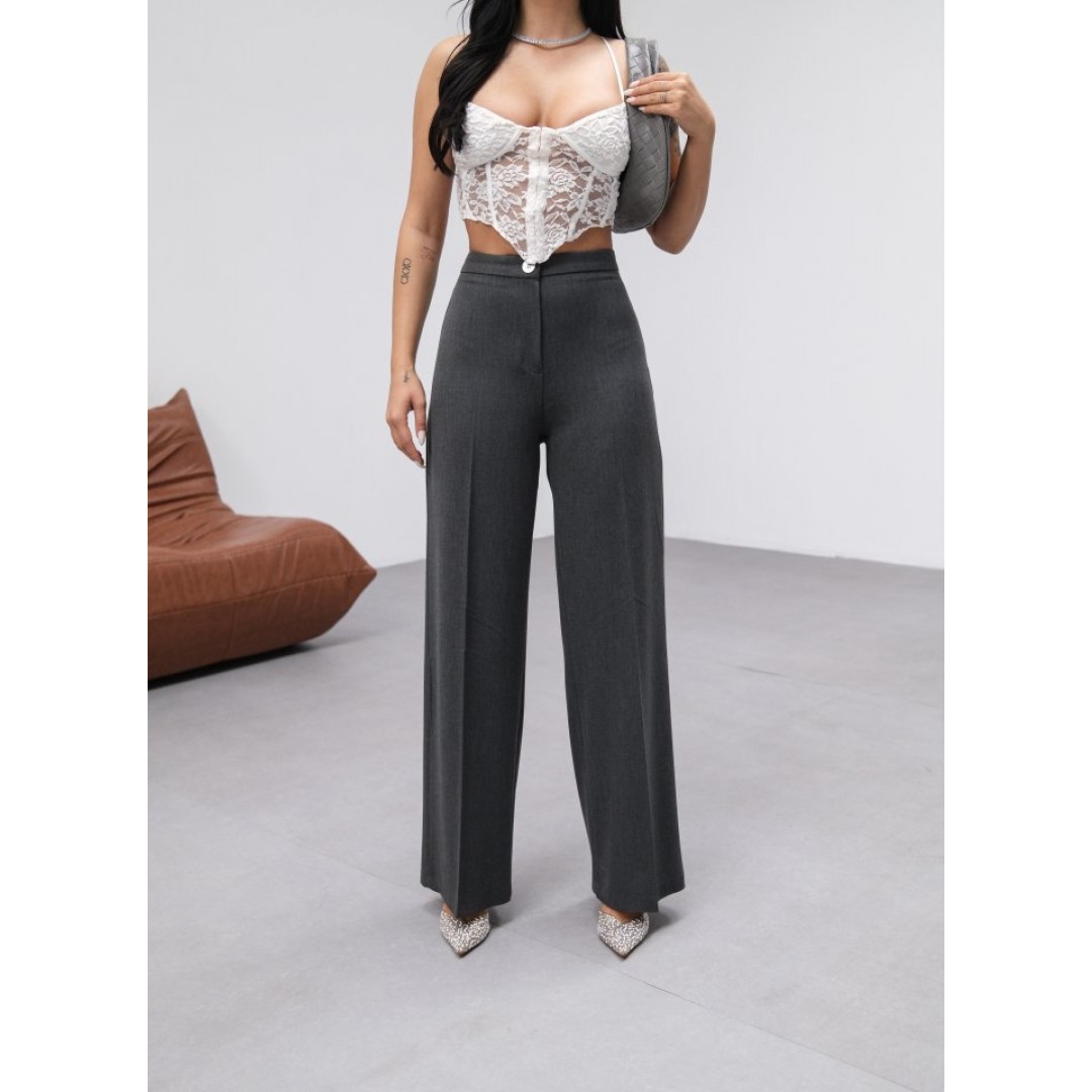 Yüksek Bel Straight Fit Palazzo Pantolon 160137