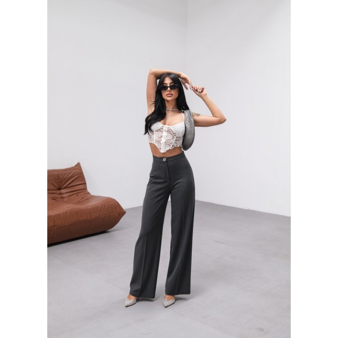 Yüksek Bel Straight Fit Palazzo Pantolon 160137