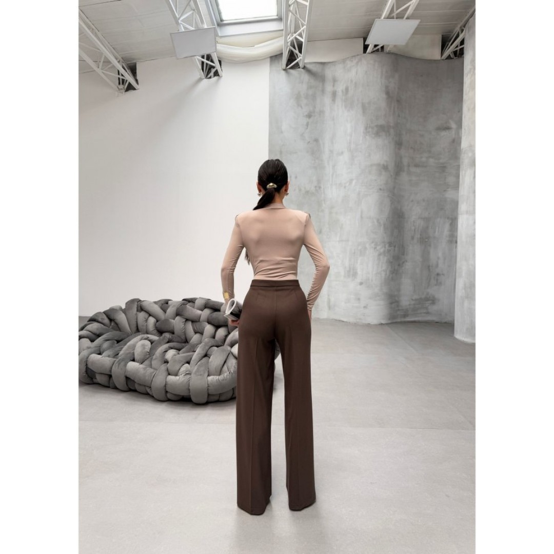 Yüksek Bel Straight Fit Palazzo Pantolon - 160141 Yüksek Bel Straight Fit Palazzo Pantolon - 160141