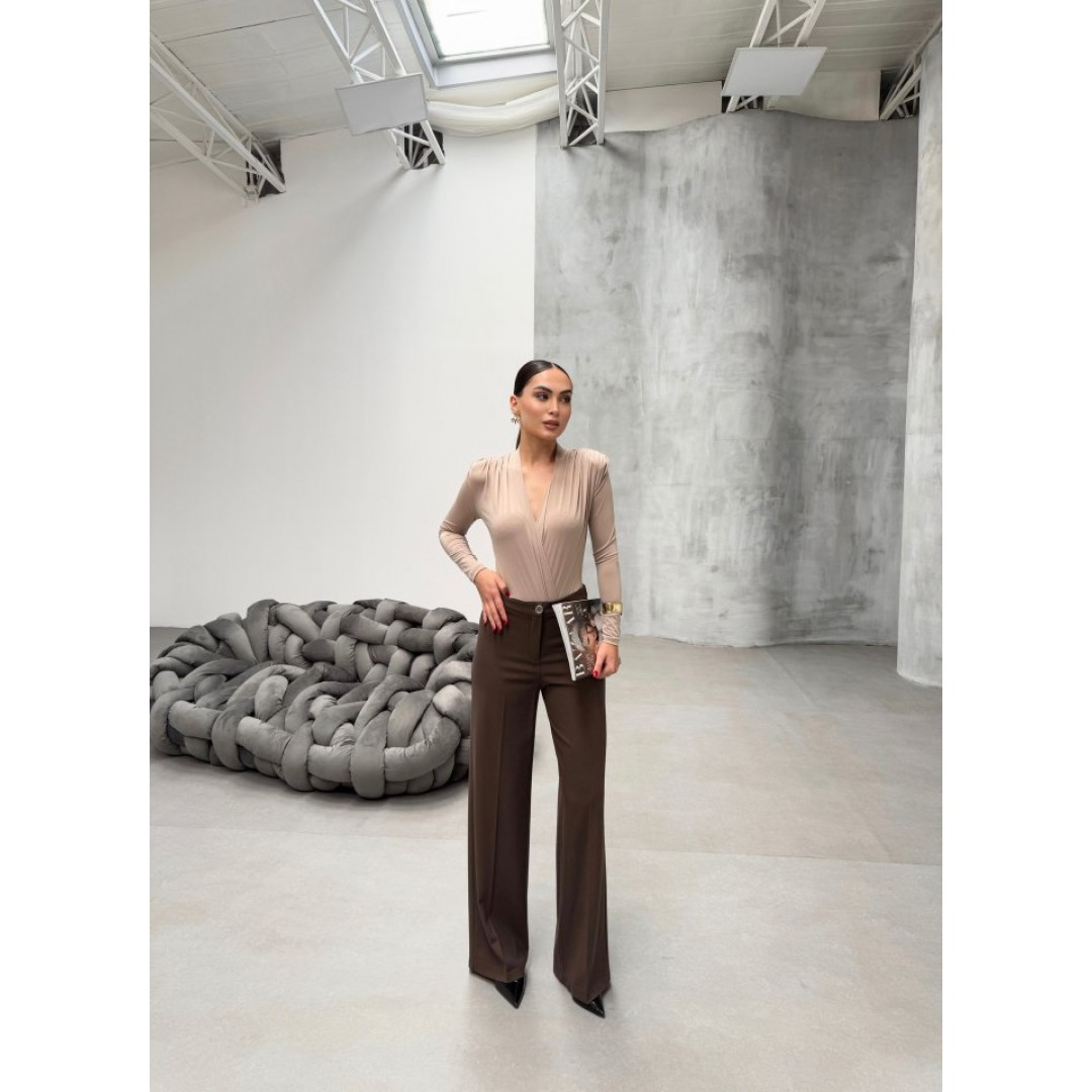 Yüksek Bel Straight Fit Palazzo Pantolon - 160141 Yüksek Bel Straight Fit Palazzo Pantolon - 160141