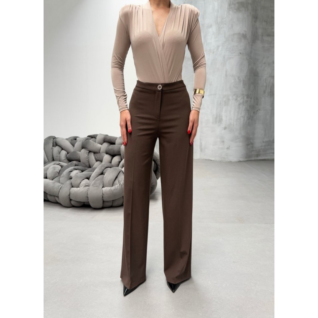 Yüksek Bel Straight Fit Palazzo Pantolon - 160141 Yüksek Bel Straight Fit Palazzo Pantolon - 160141