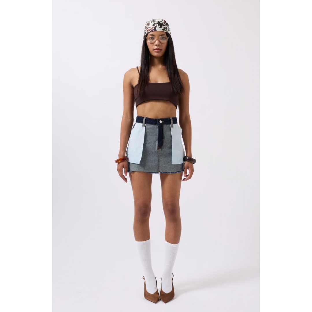 Ters Detay Denim Mini Etek 160585 Ters Detay Denim Mini Etek 160585